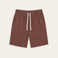 Lenaro Linen Striped Short Red-Brown