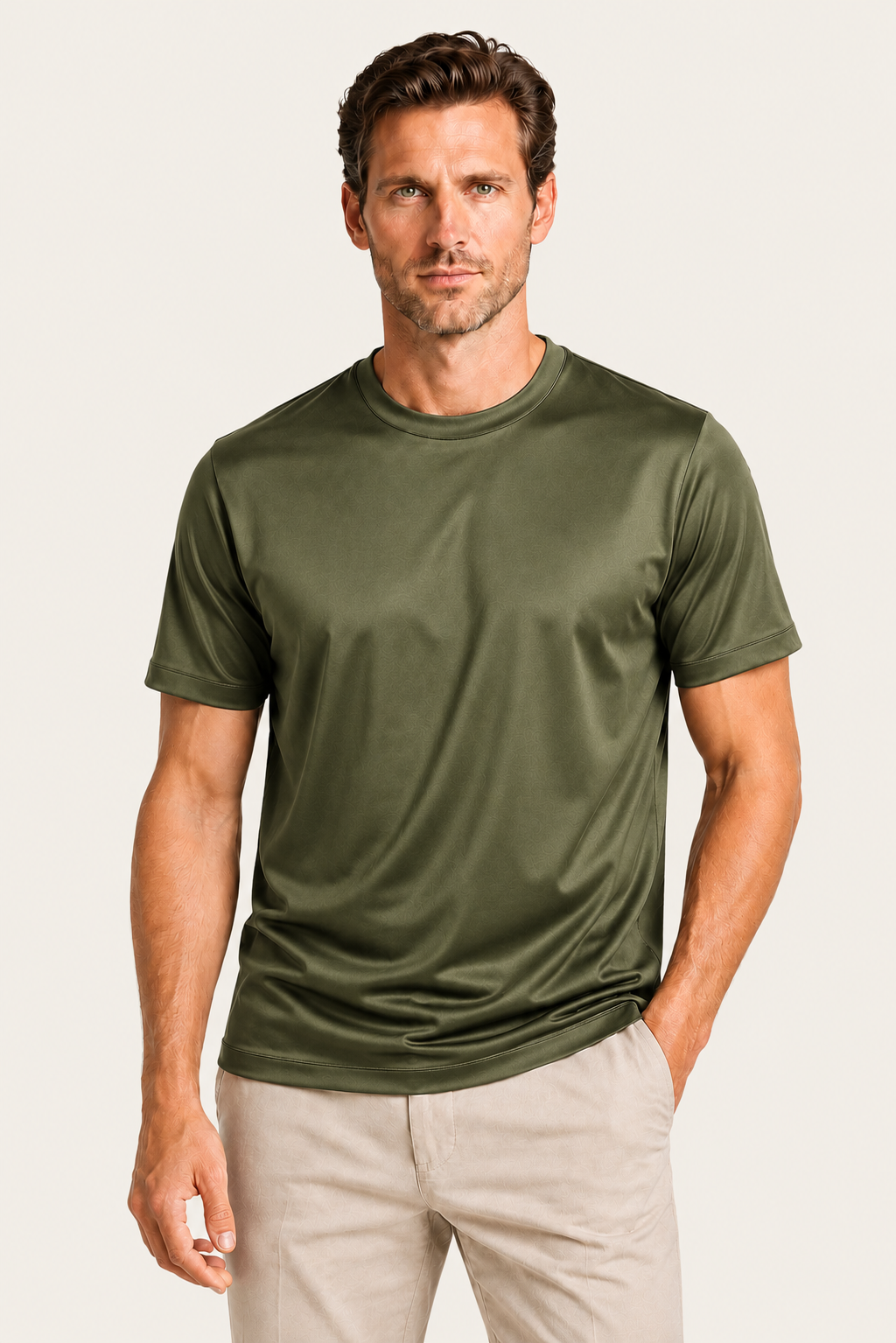 Merciro Cotton Tee Olive