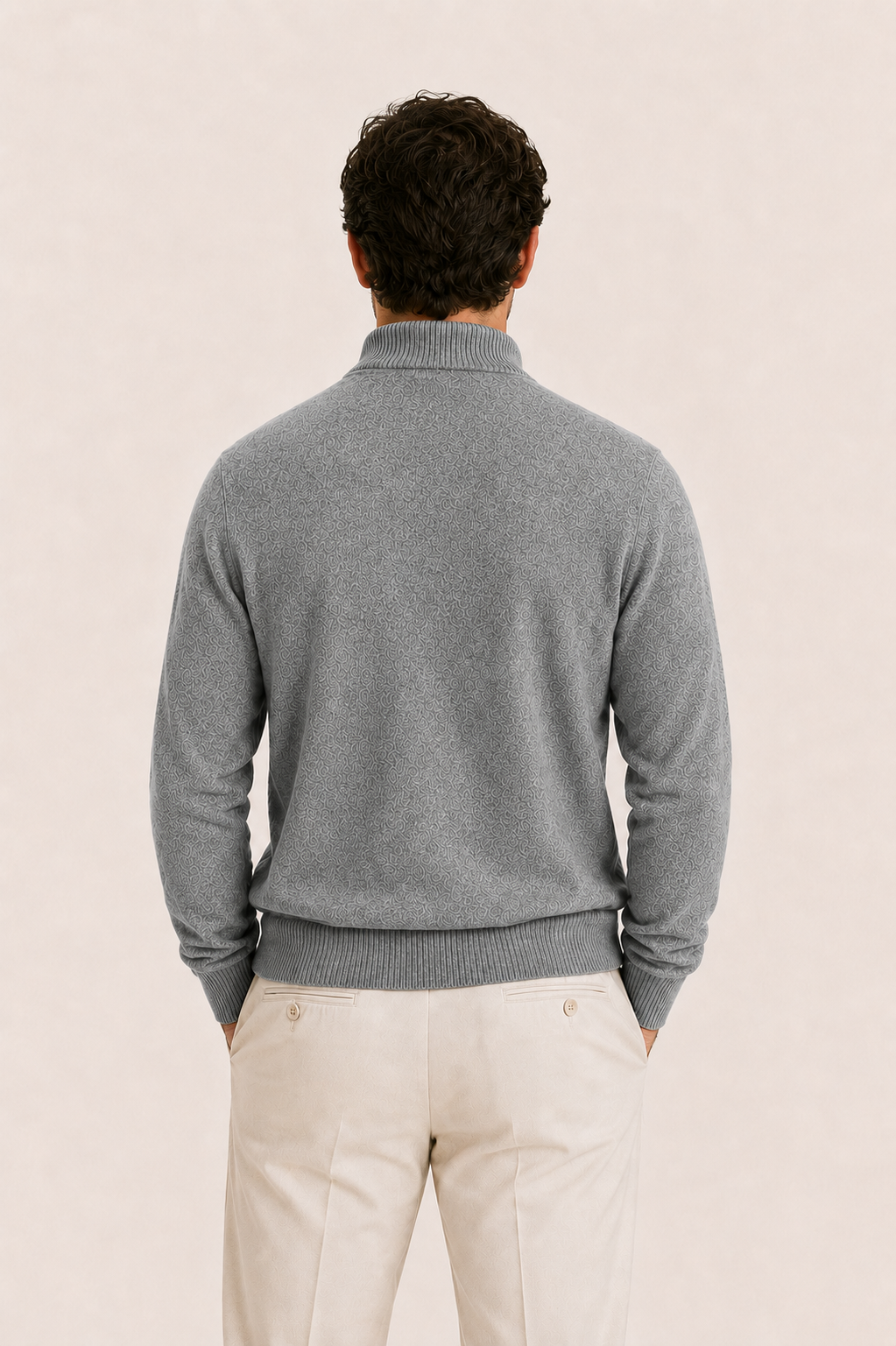 Calero Australian Wool Quarter-Zip Grey