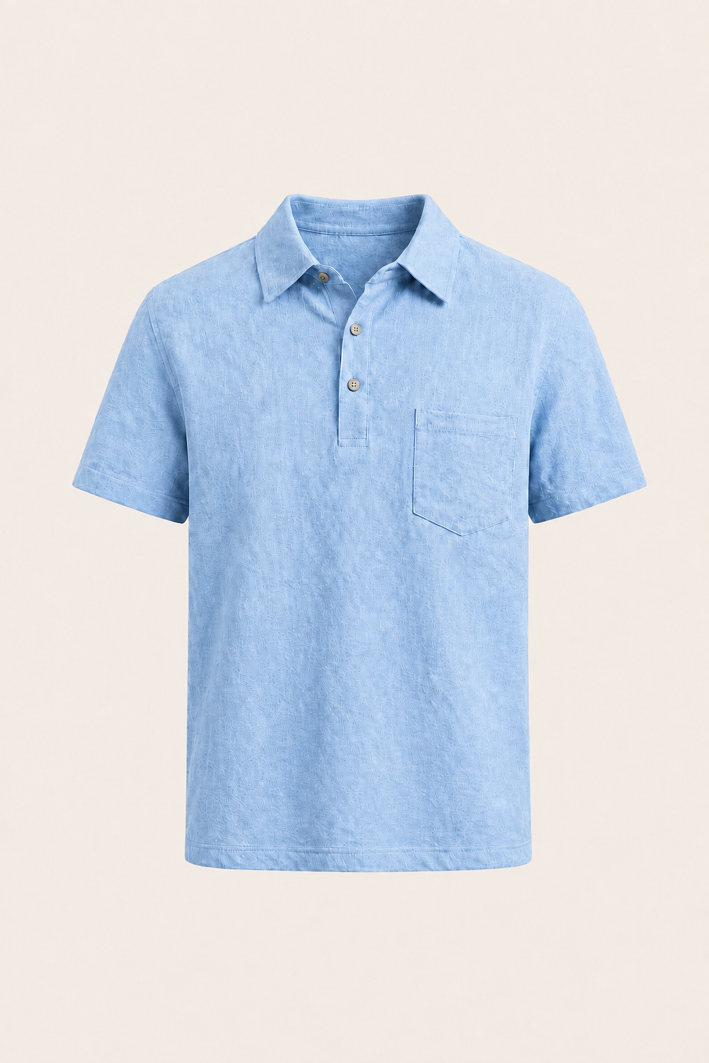 Linano Linen Polo Light Blue