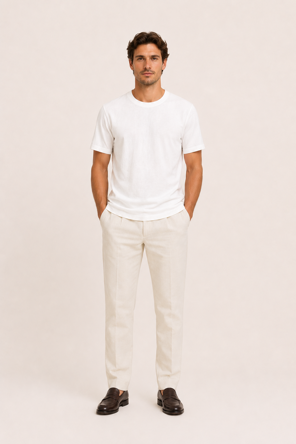 Alano Linen Tee White
