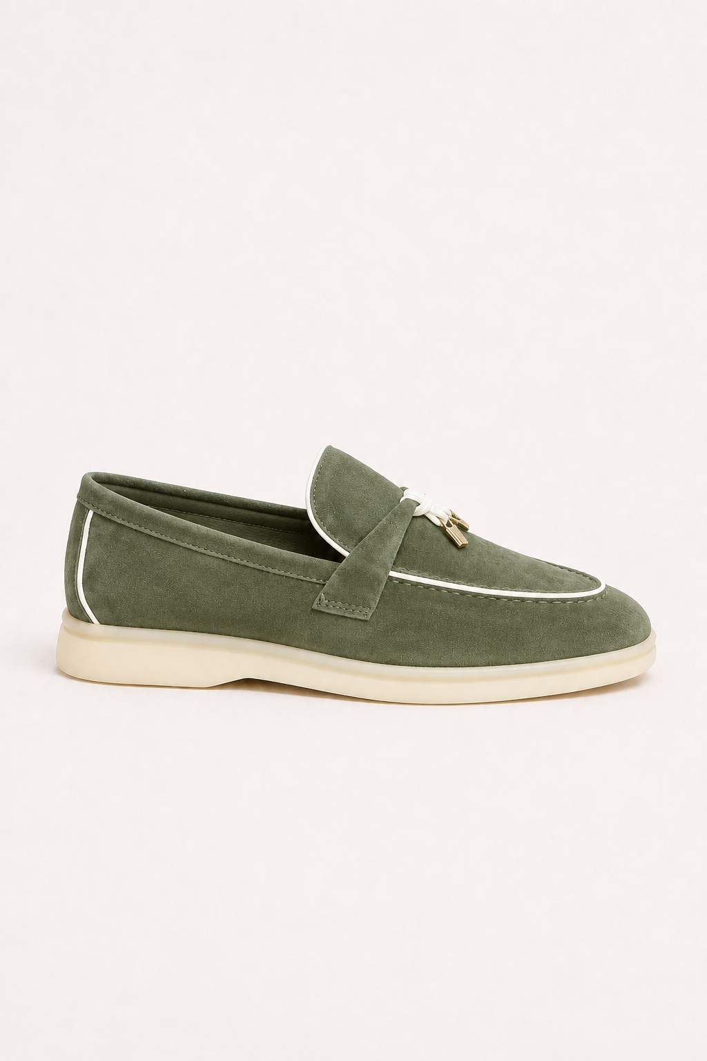 Rovain Buckled Loafers Sage Green