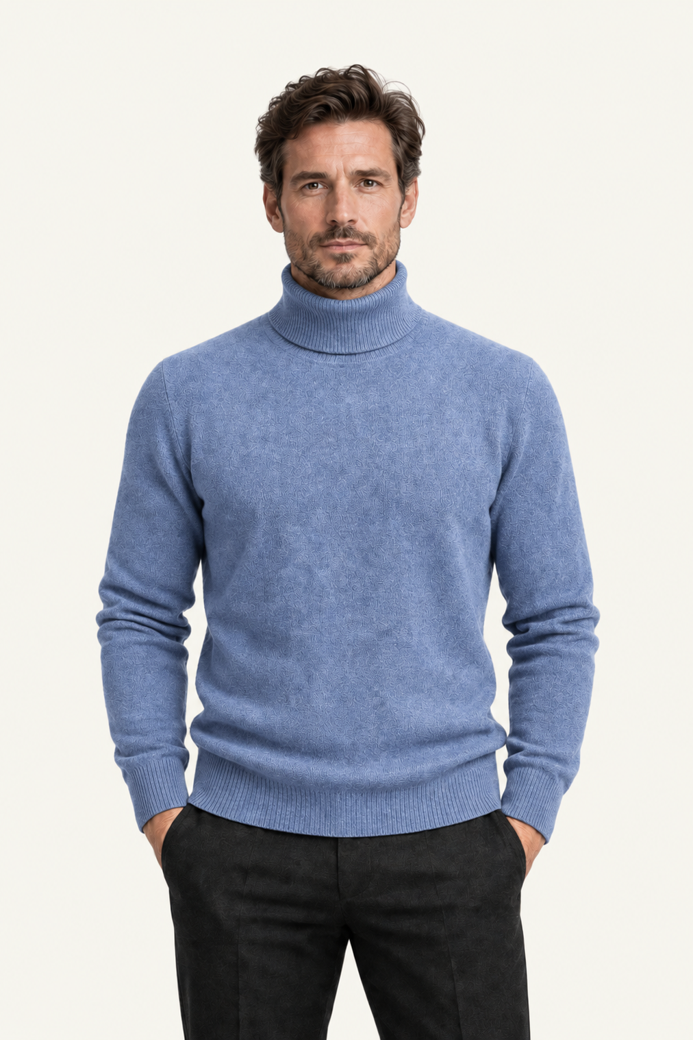 Paravi Wool Turtleneck Steel Blue