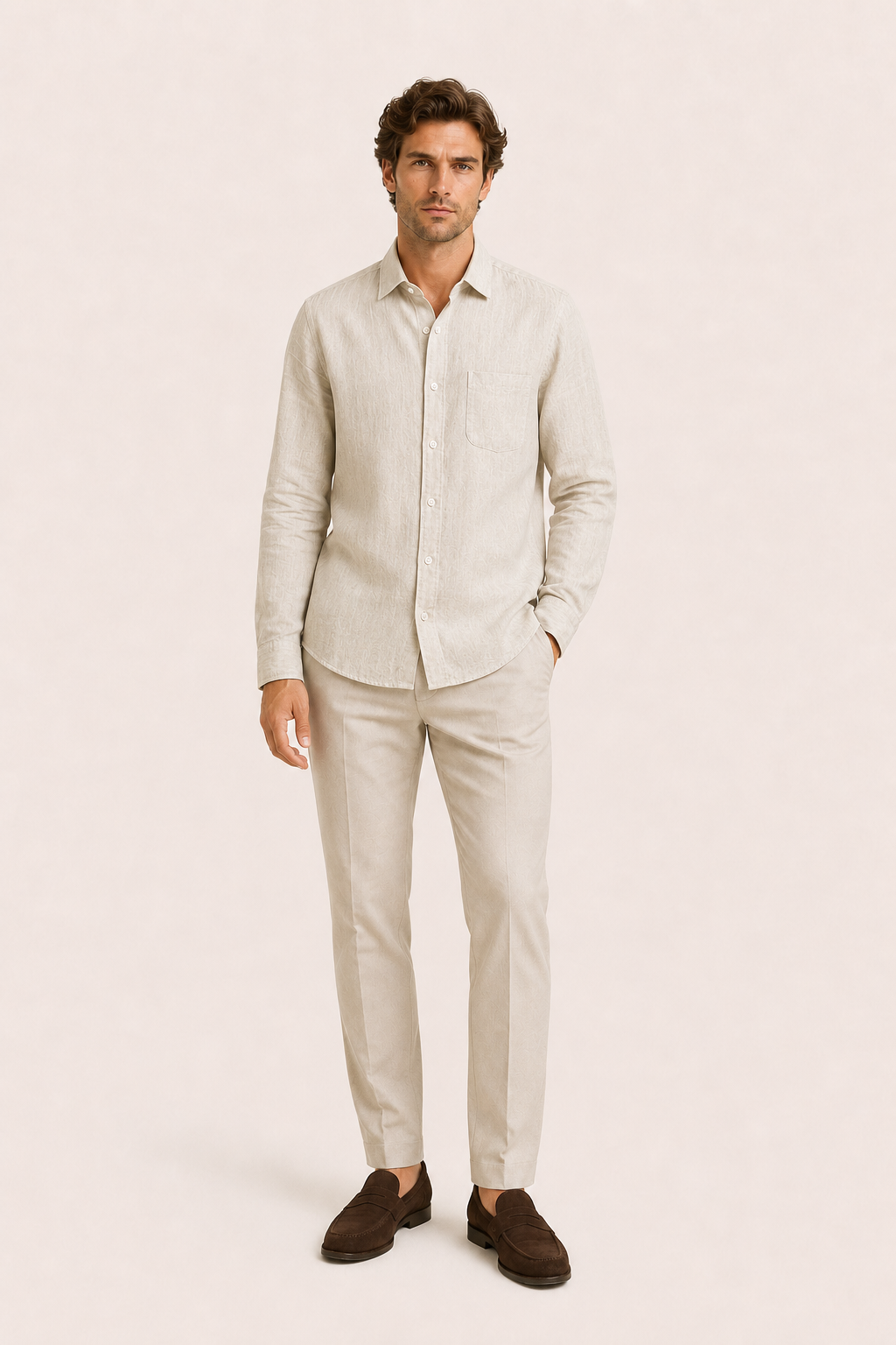 Milano Linen Shirt Beige
