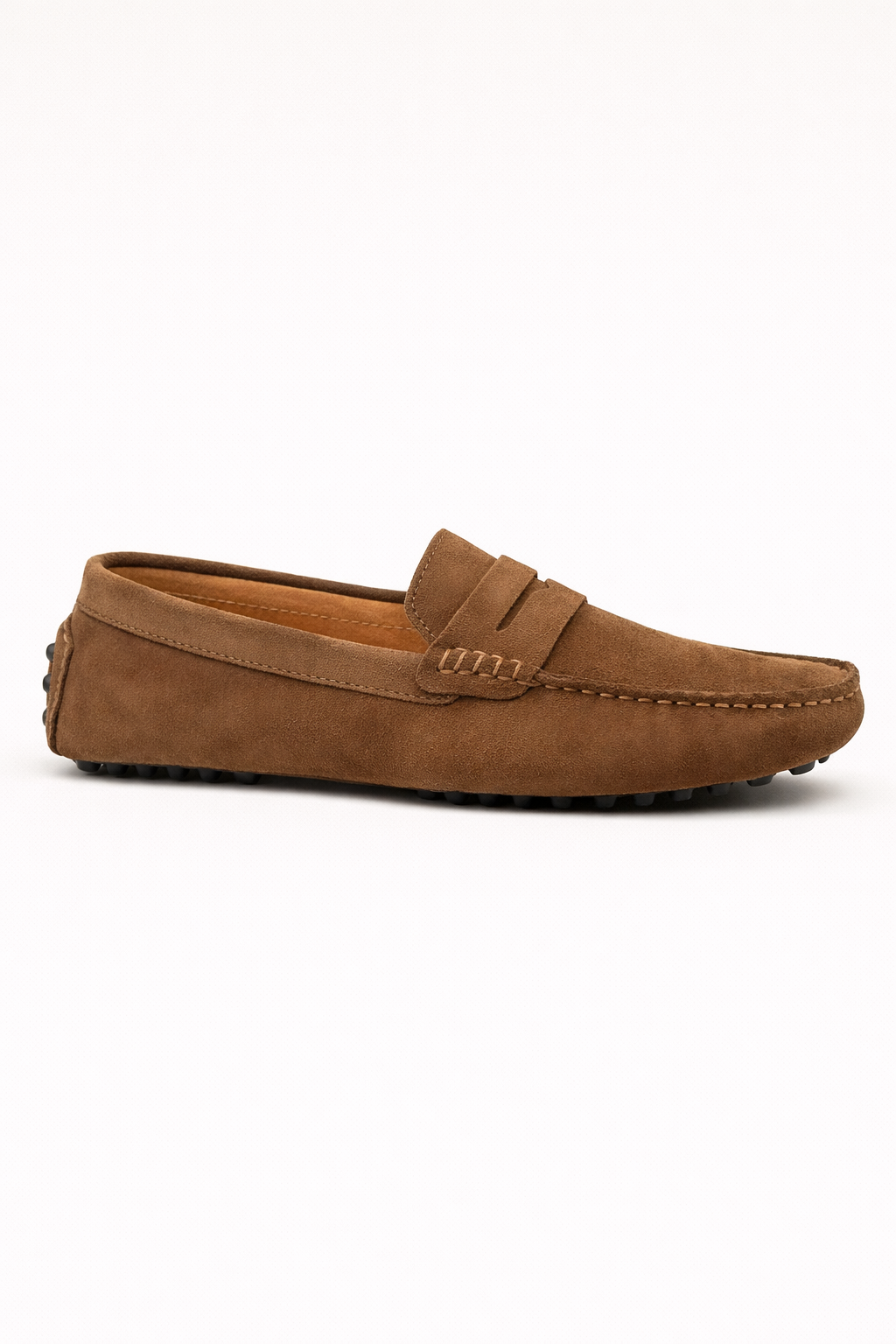 Suede Driver Loafers Brown
