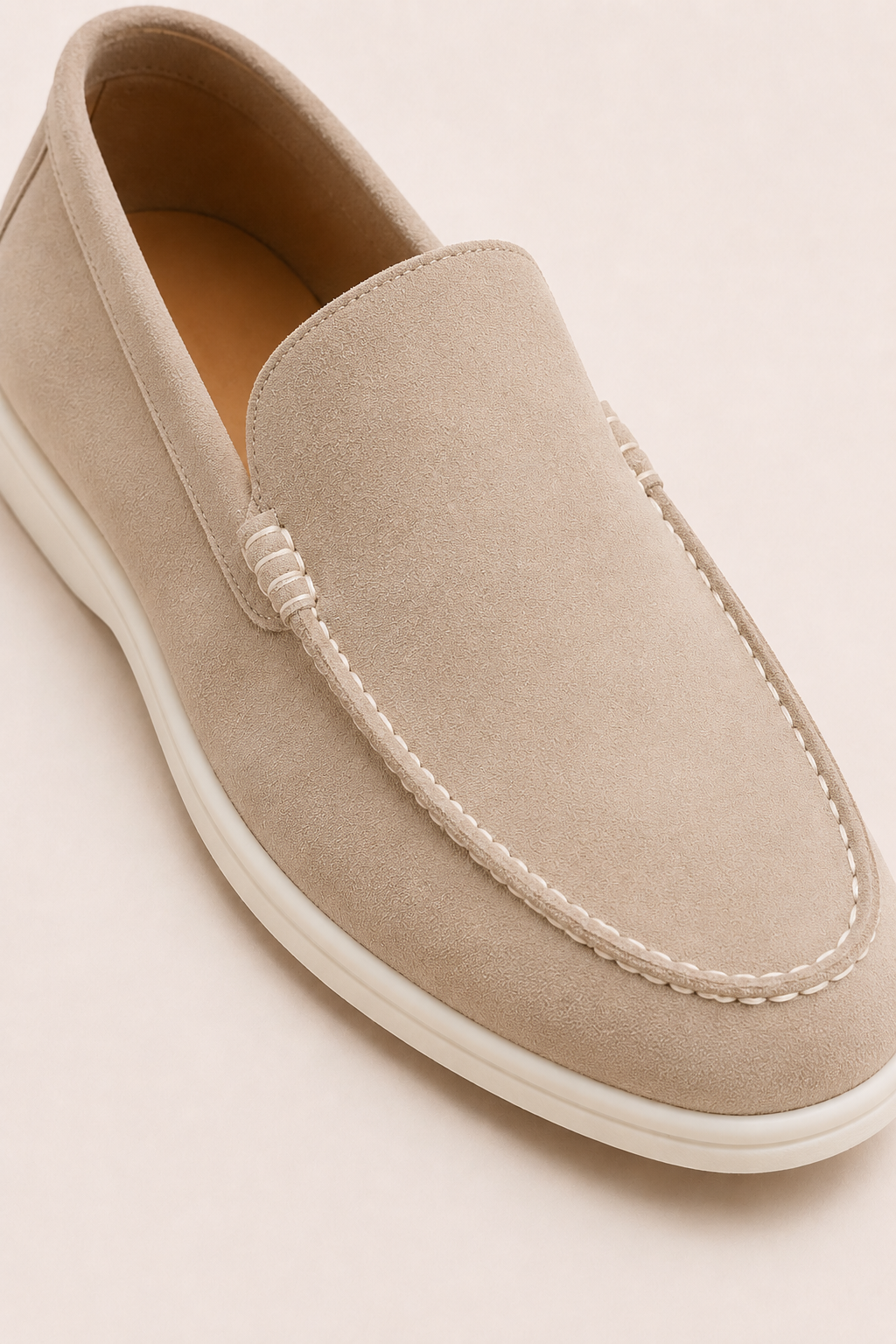 Bavaro Suede Loafers Beige