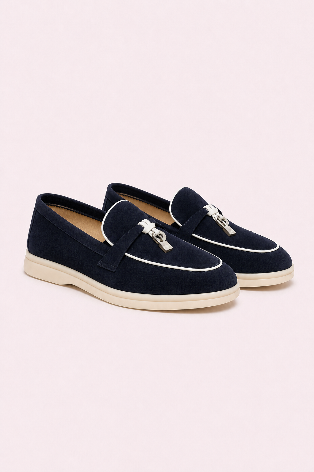 Rovain Buckled Loafers Navy