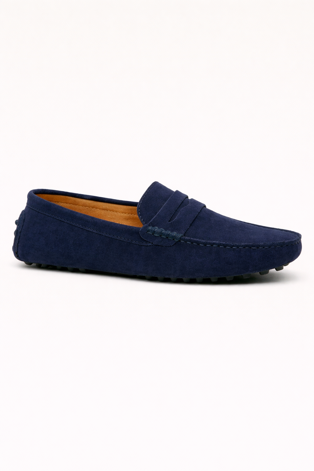 Suede Driver Loafers Navy