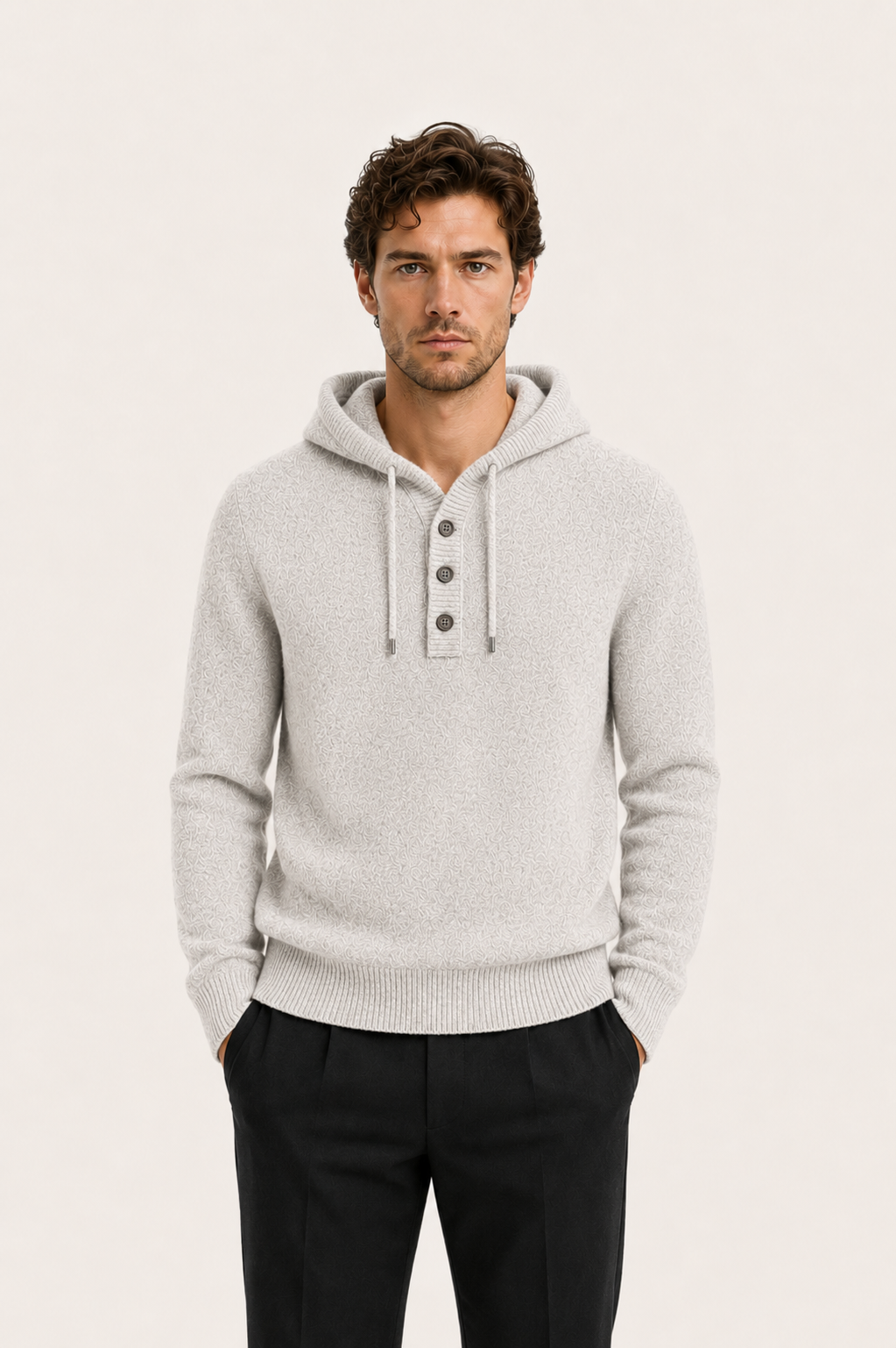 Avaro Hooded Knit Grey