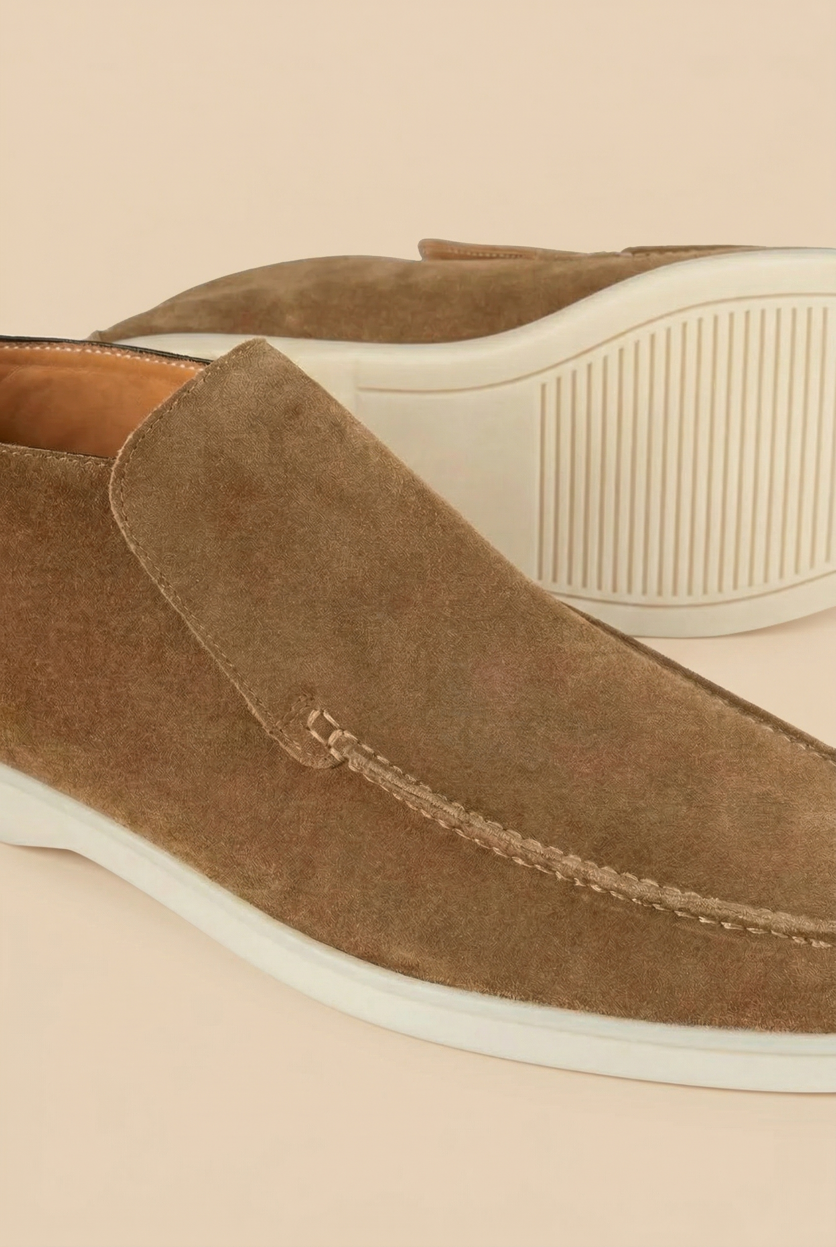 Beige High Top Loafer