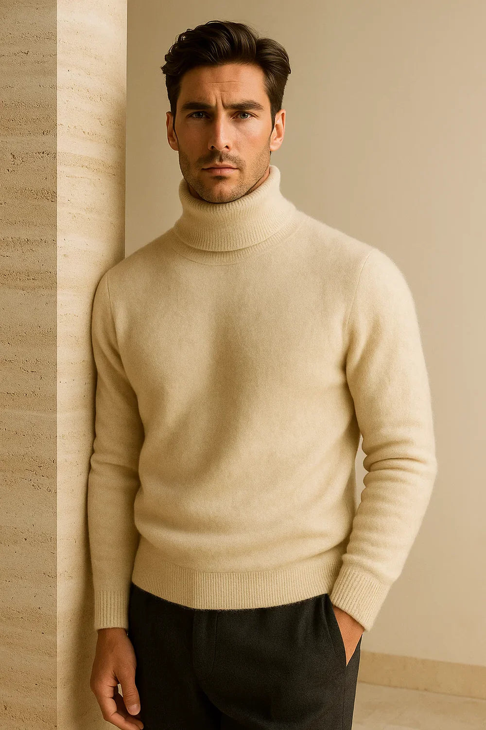 Paravi Cashmere Turtleneck Ivory