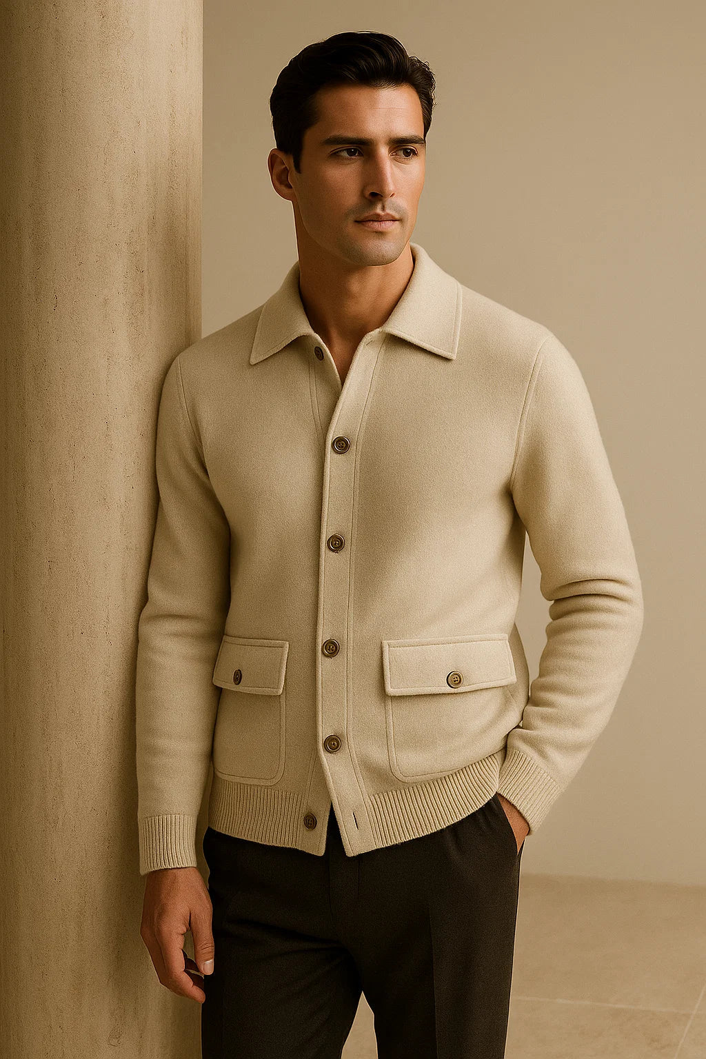 Silavo Cashmere Cardigan Ivory