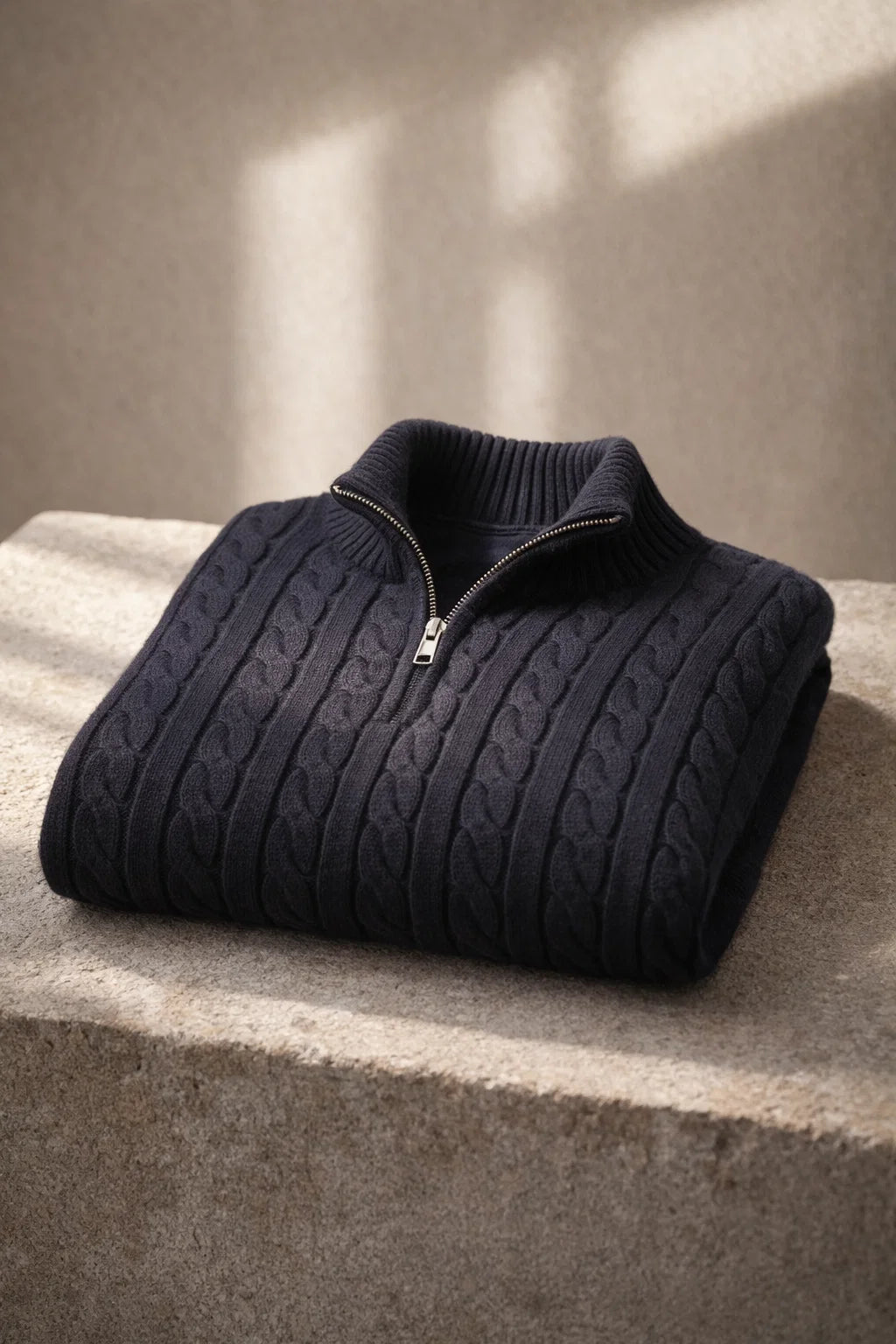Tilano Cable Knit Navy