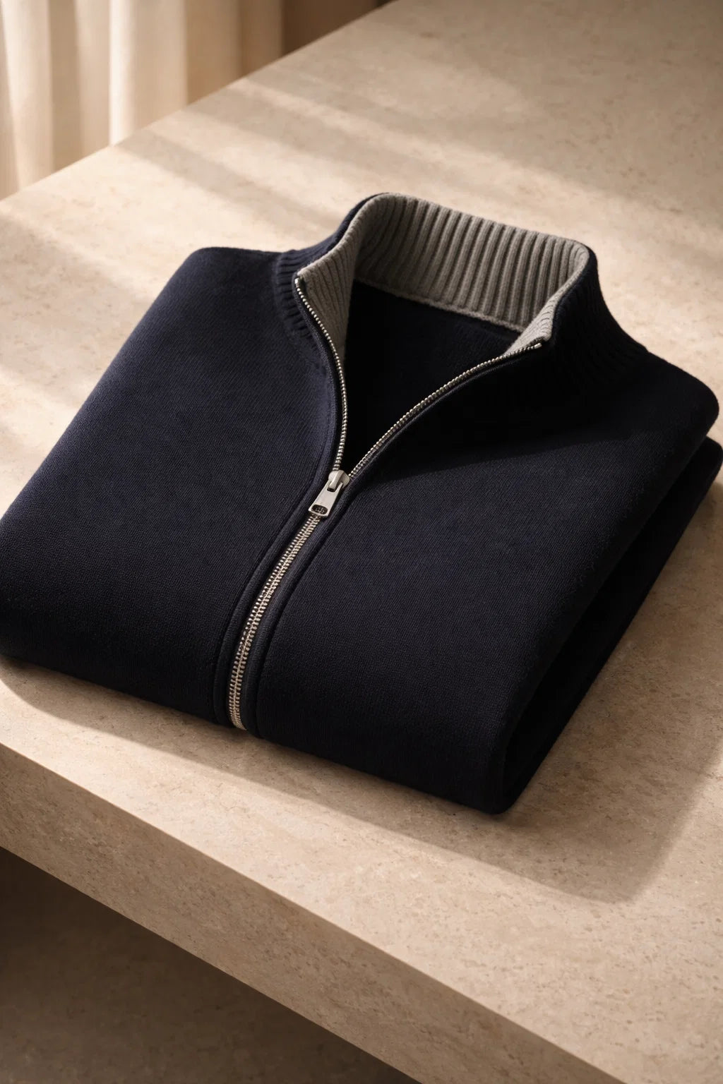 Neviro Zip Cardigan Navy