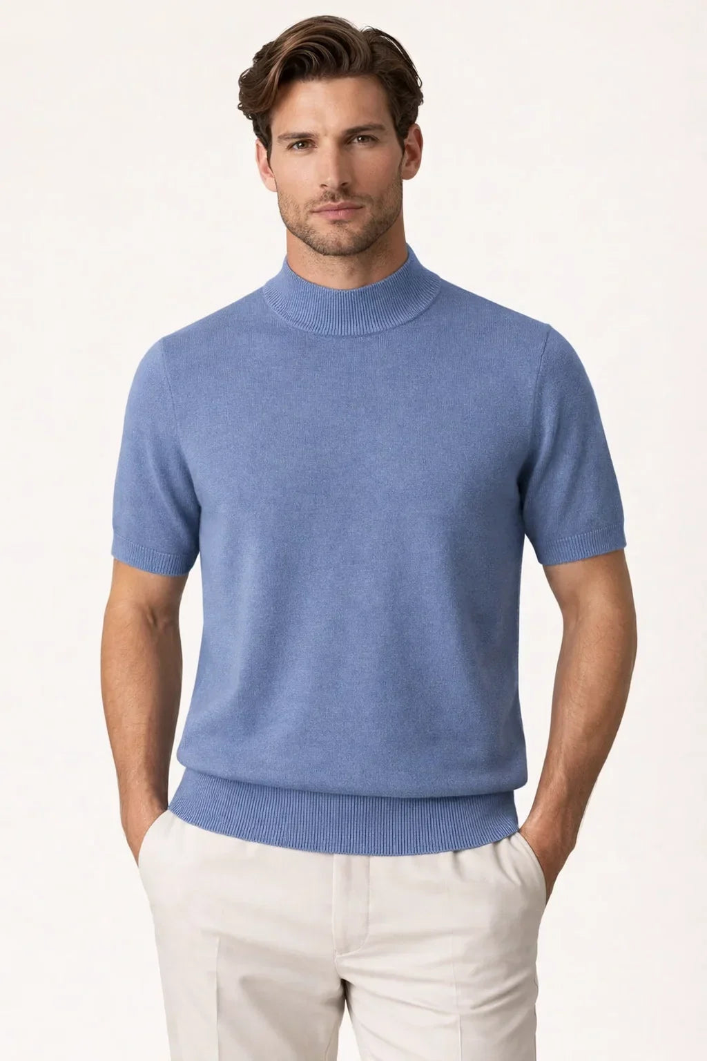 Aurelo Wool T-Shirt Blue