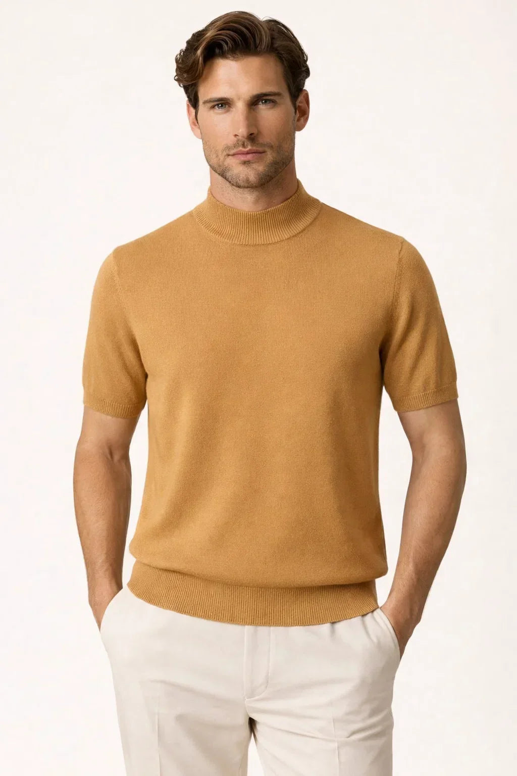 Aurelo Wool T-Shirt Camel