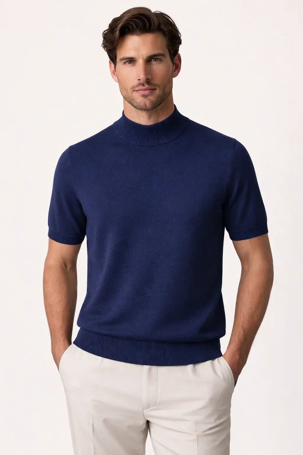 Aurelo Wool T-Shirt Navy