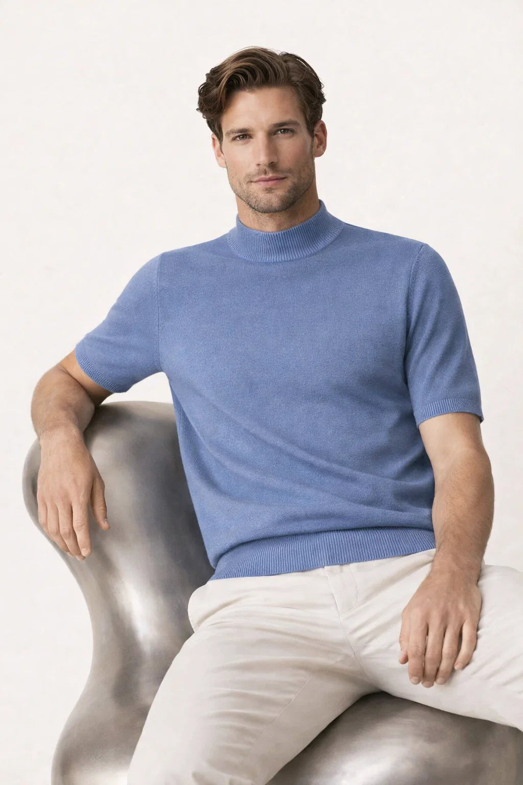 Aurelo Cashmere T-Shirt Blue