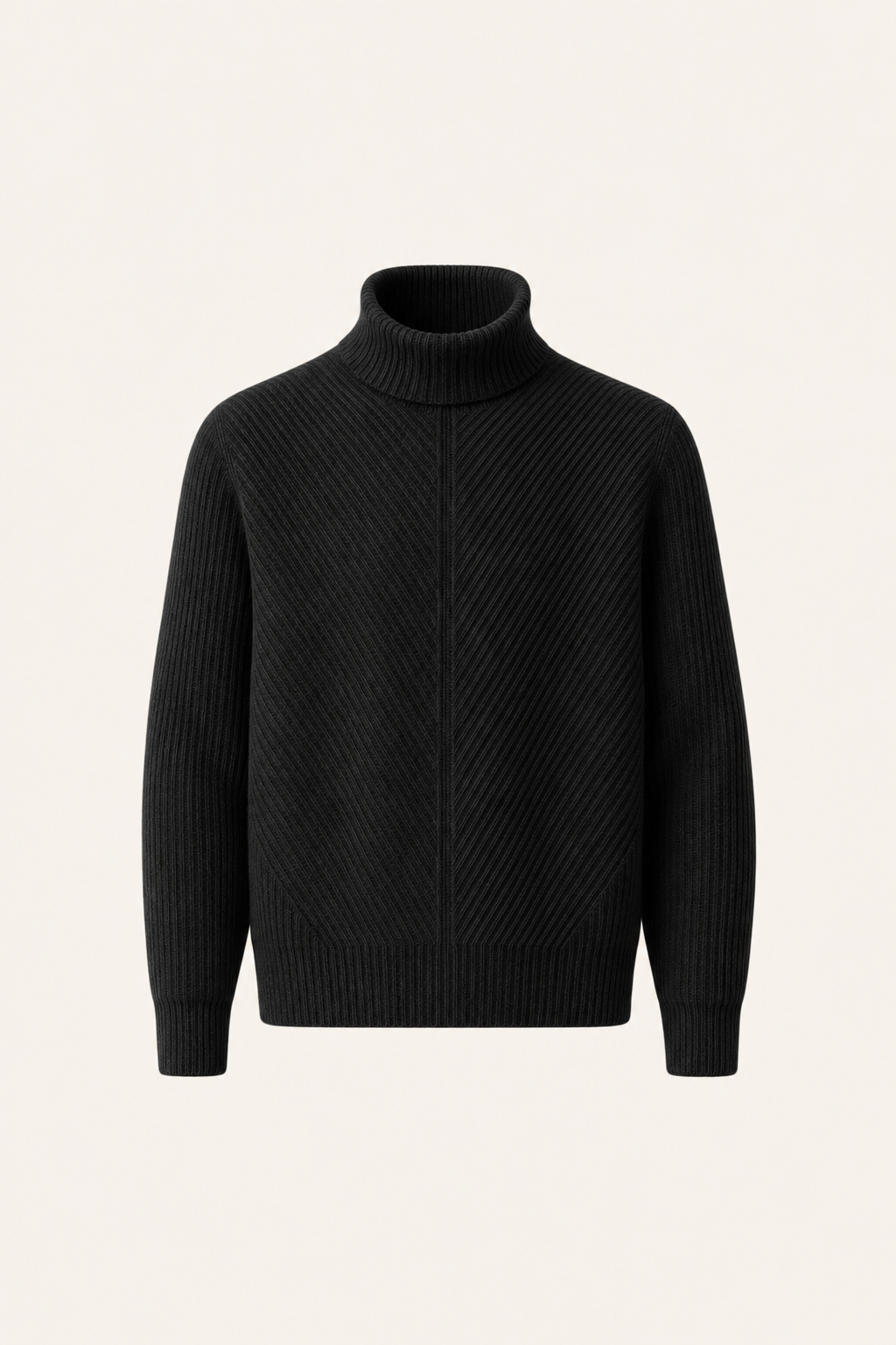 Moravi Cashmere Knit Turtleneck Black