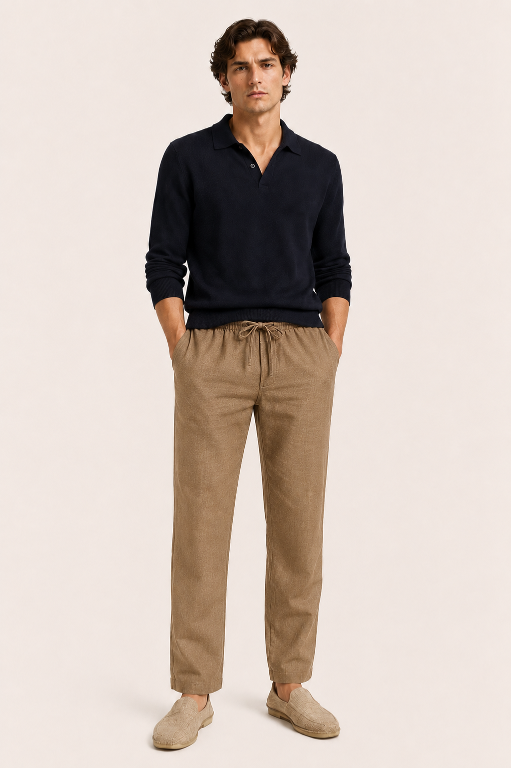 Pinaro Linen Trousers Camel