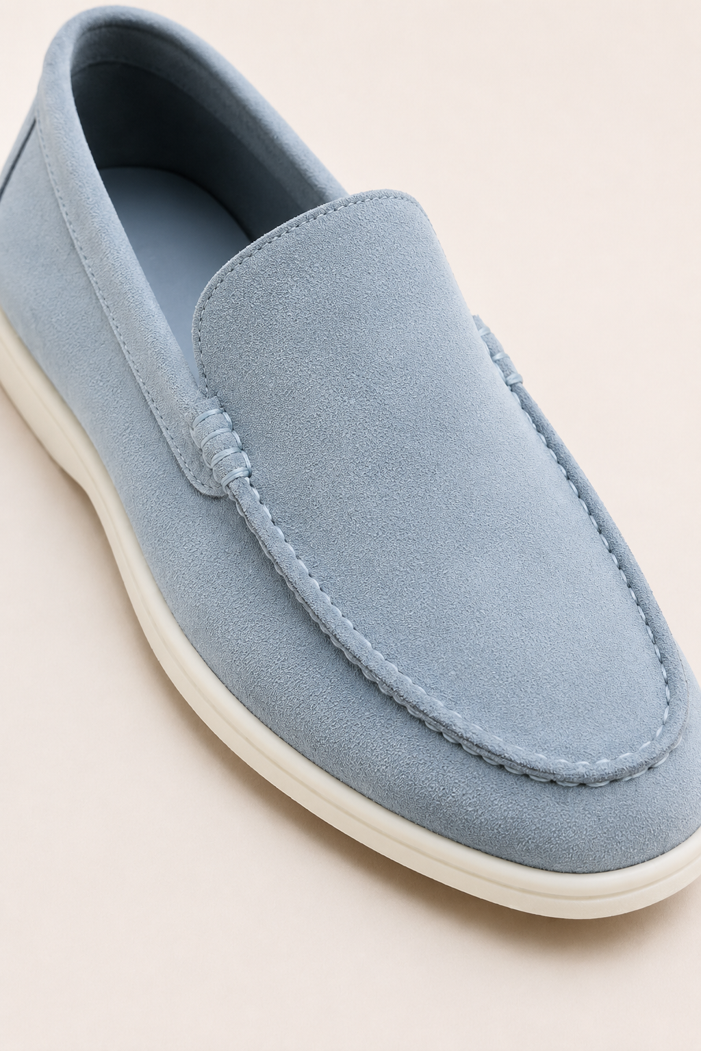 Bavaro Suede Loafers Light Blue