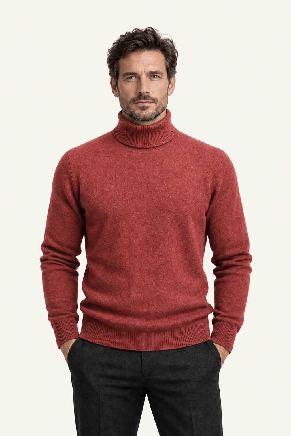 Paravi Wool Turtleneck Red
