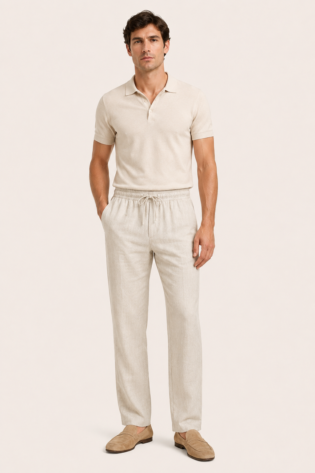 Pinaro Linen Trousers Beige