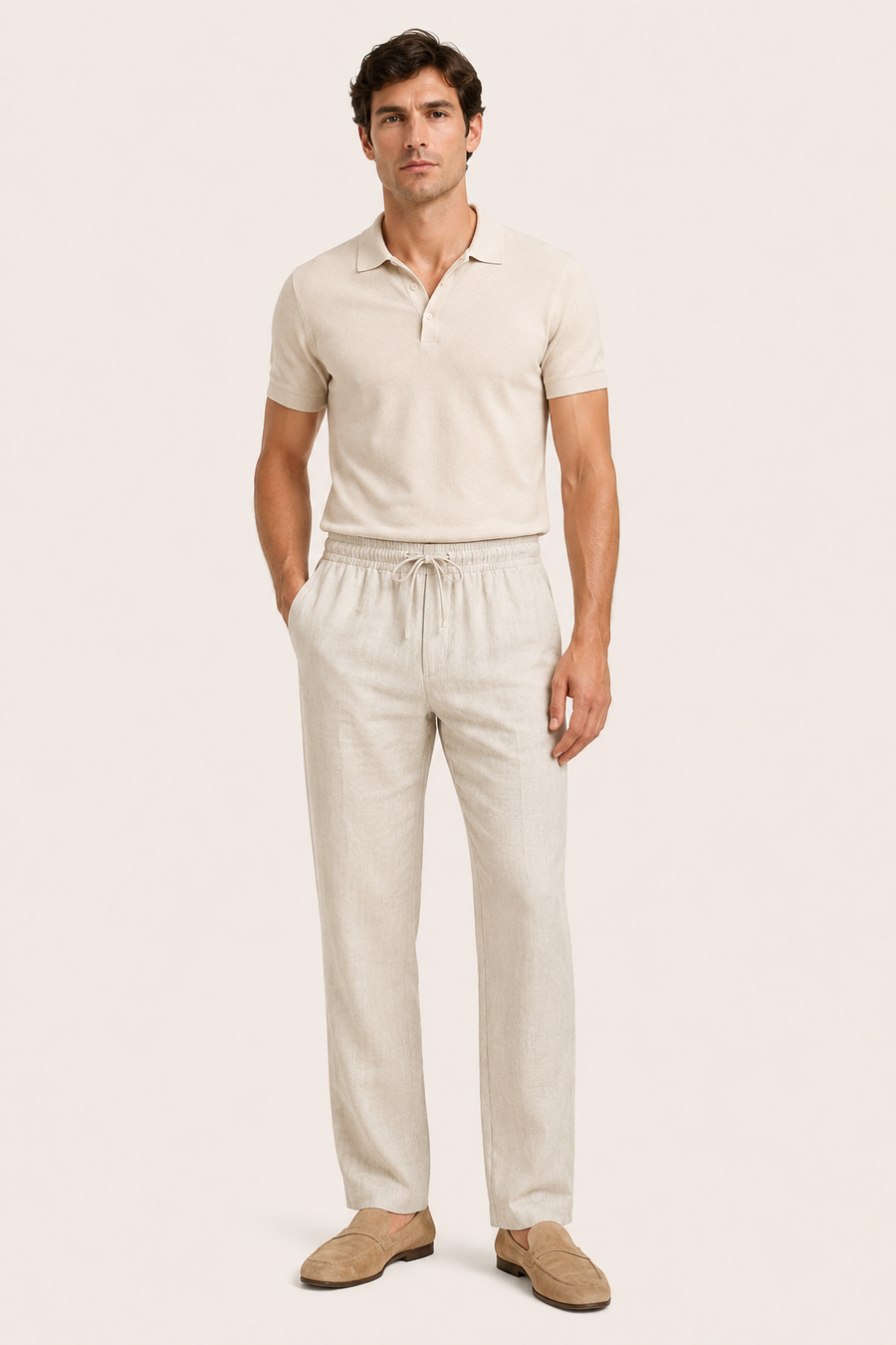 Pinaro Linen Trousers Beige