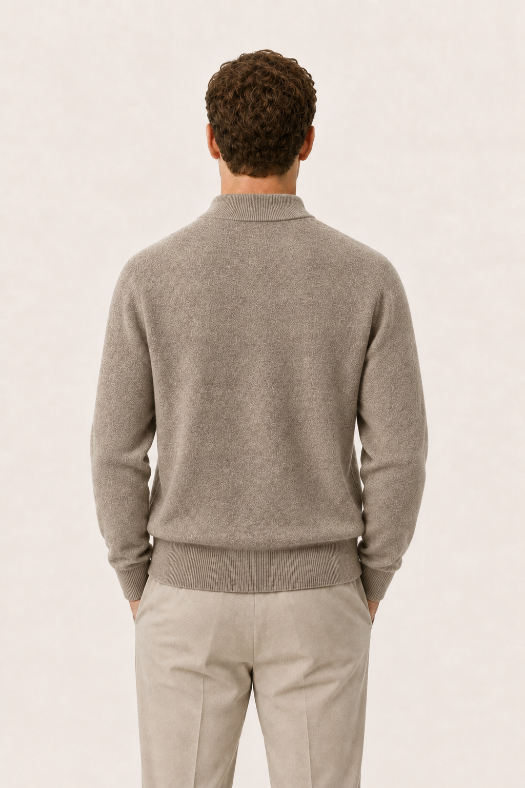 Arelio Mock Neck Taupe