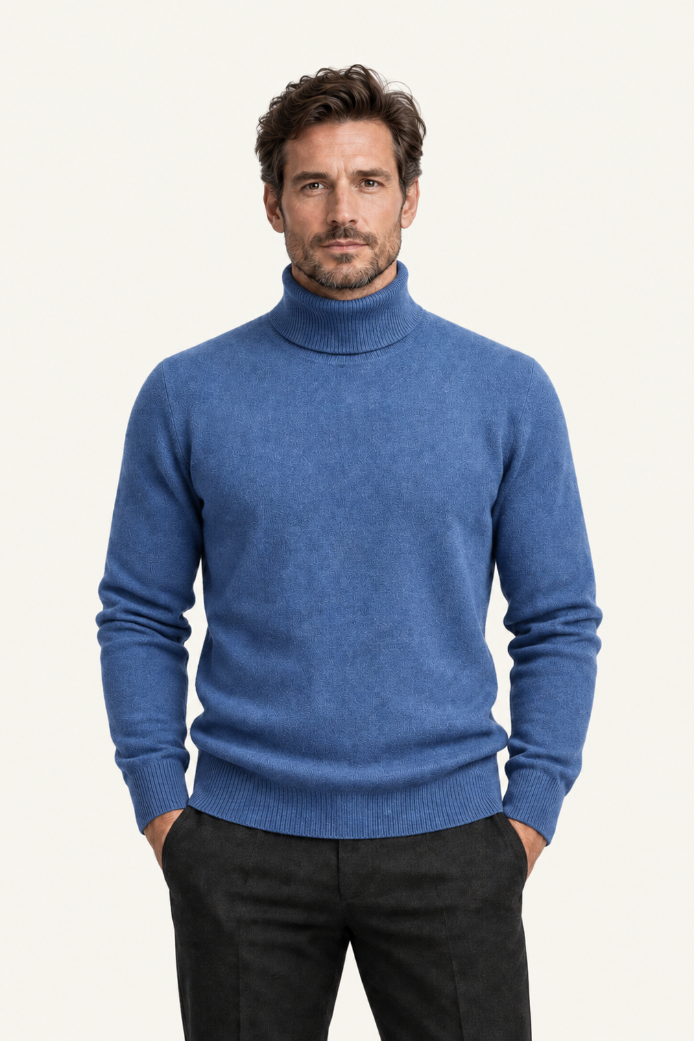 Paravi Wool Turtleneck Denim Blue