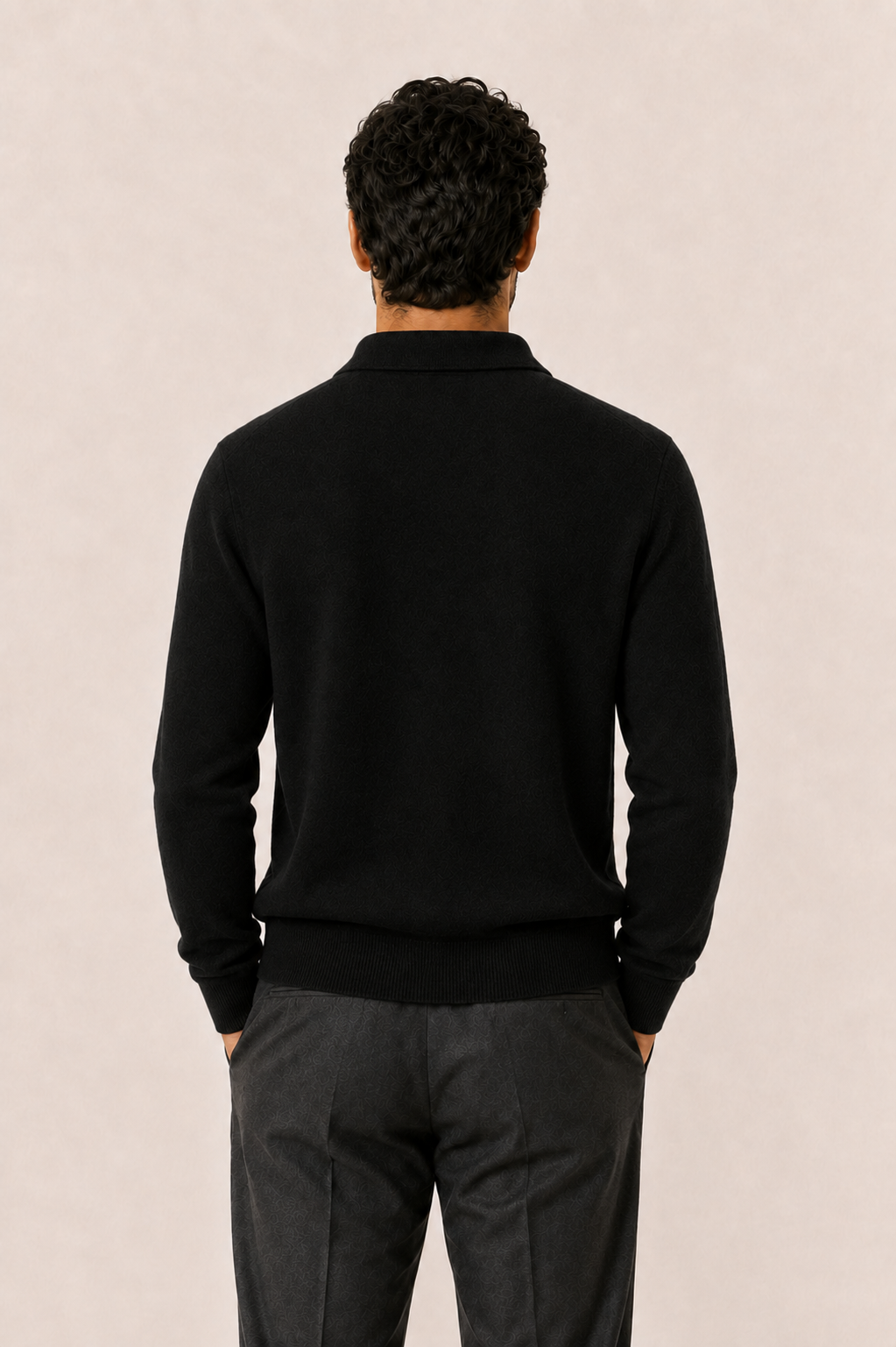 Avarel Wool Polo Knit Black