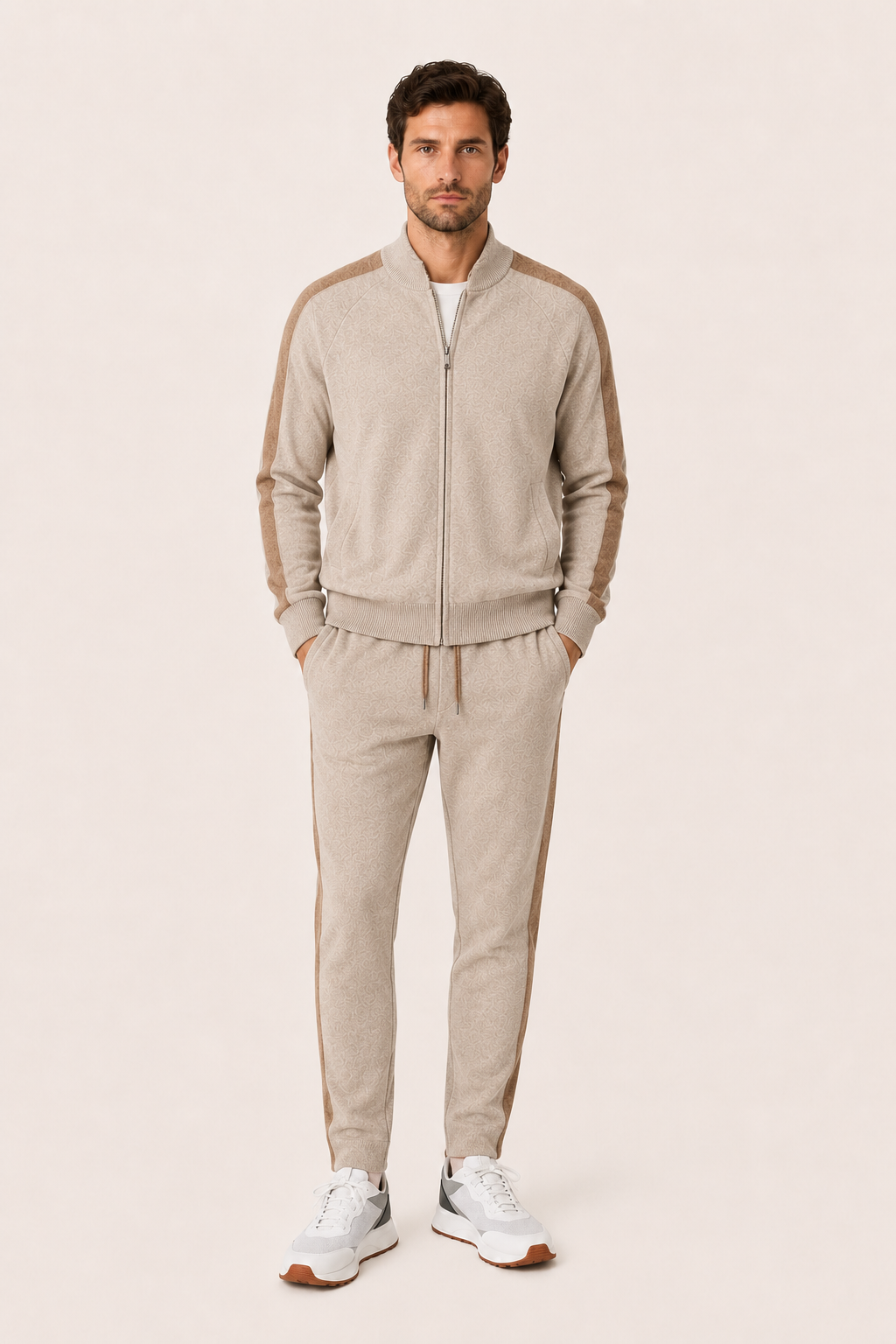 Ladore Cashmere Zip Set Beige / Khaki