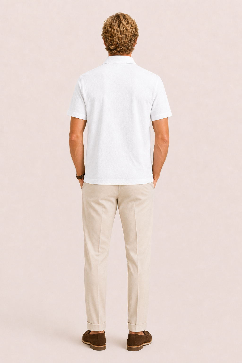 Linano Linen Polo White