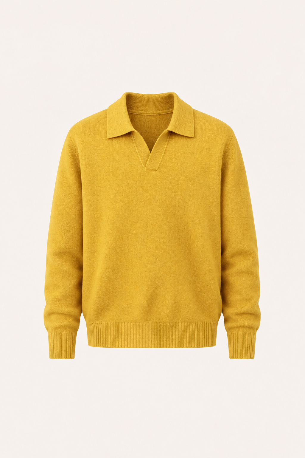 Malero Wool Polo Knit Yellow