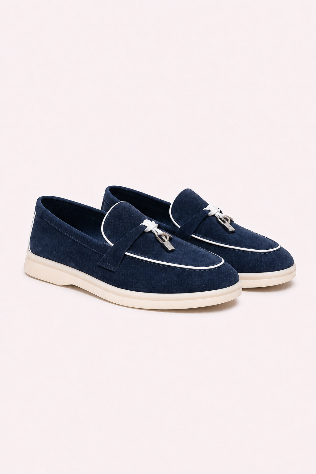 Amari Buckled Loafers Navy