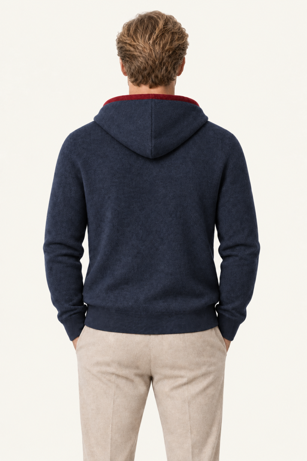 Ravalo Cashmere Zip Hoodie Navy