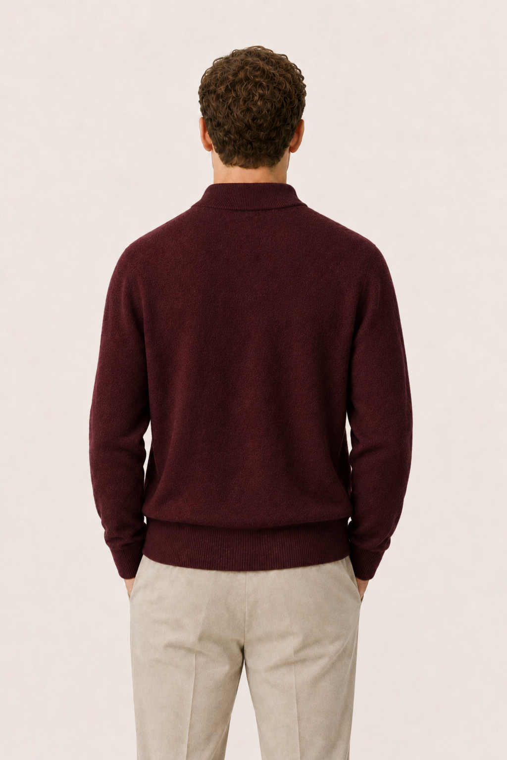 Arelio Mock Neck Burgundy