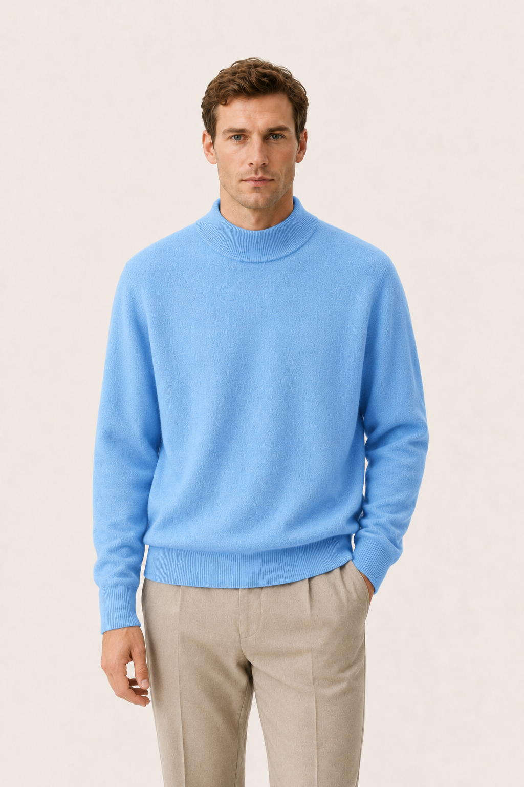 Arelio Mock Neck Sky Blue