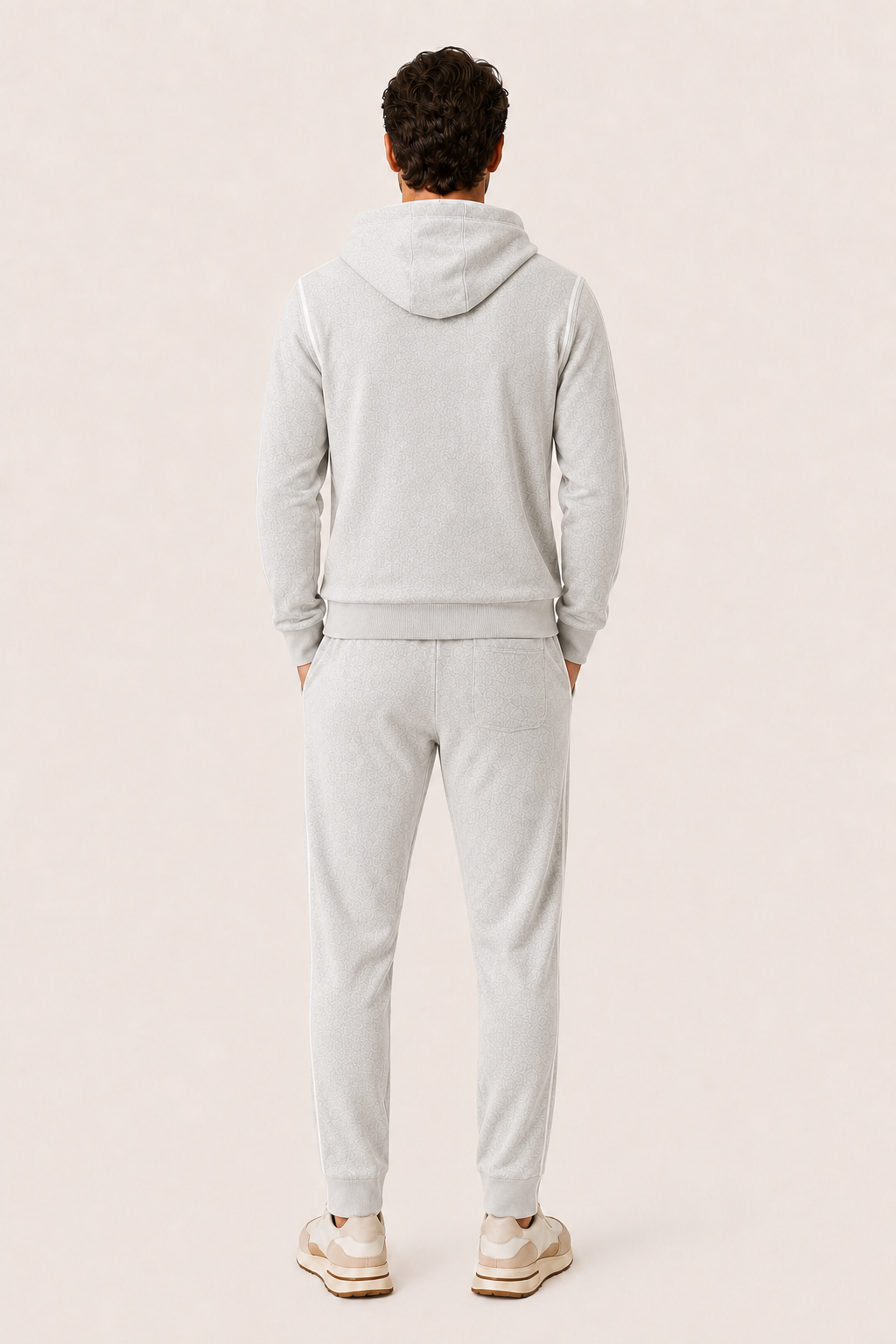Ladore Cashmere Hooded Set Grey