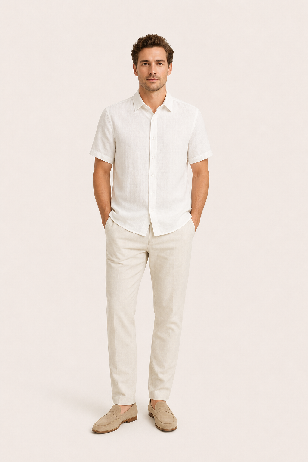 Lovani Linen Shirt White