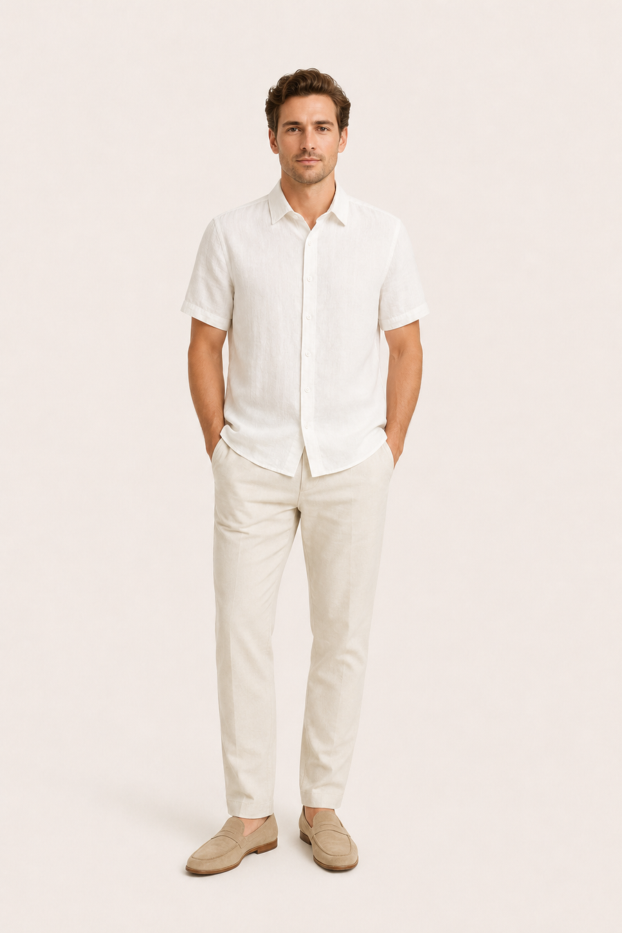 Lovani Linen Shirt White