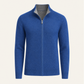 Sivaro Cashmere Reversible Zip Knit Blue & Grey