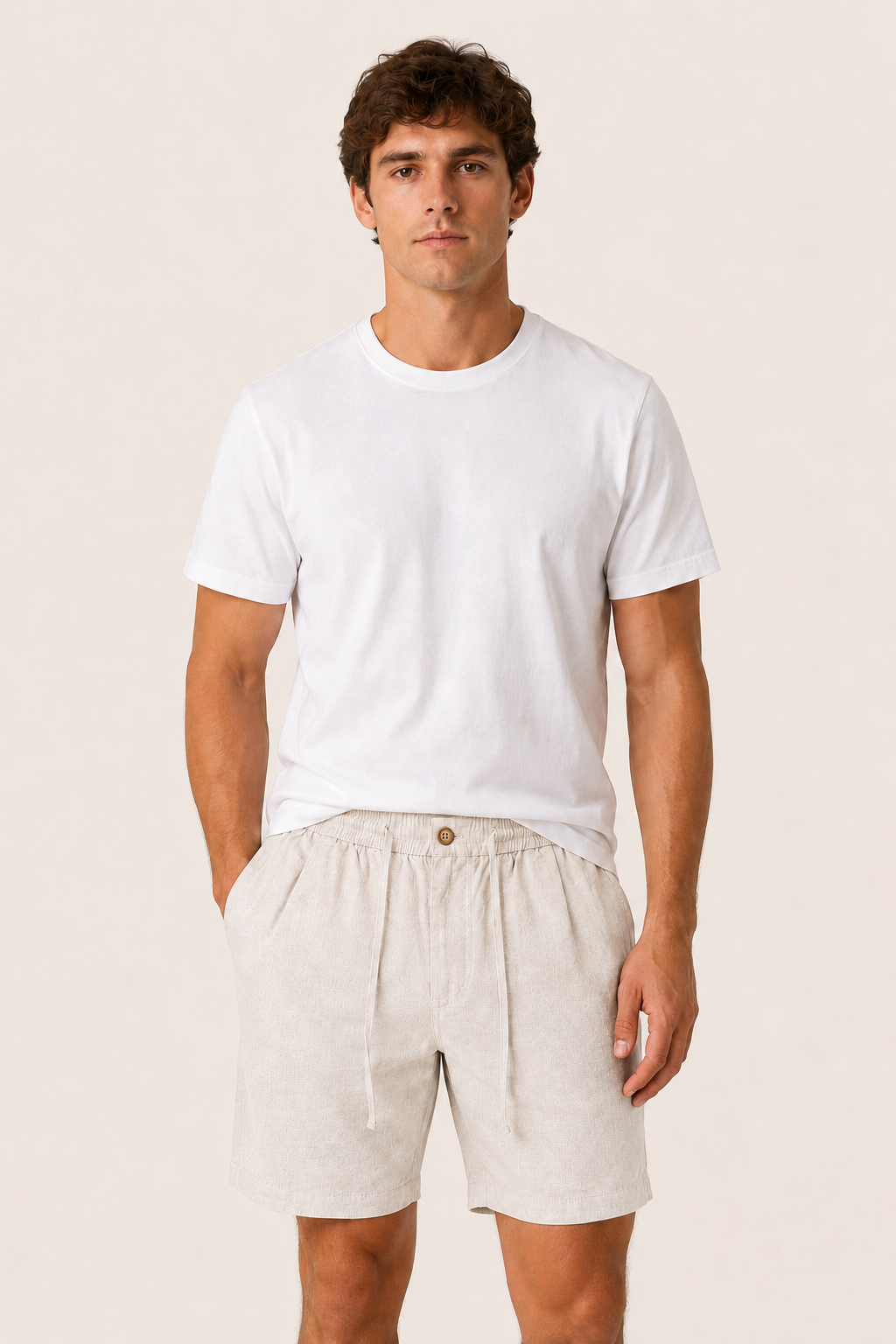 Levano Linen Short Beige