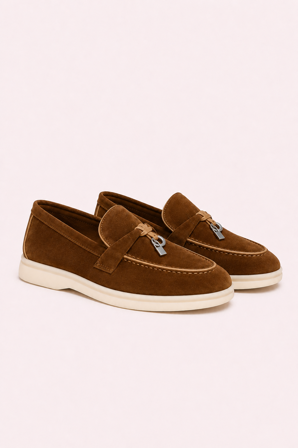 Rovain Buckled Loafers Chestnut Brown