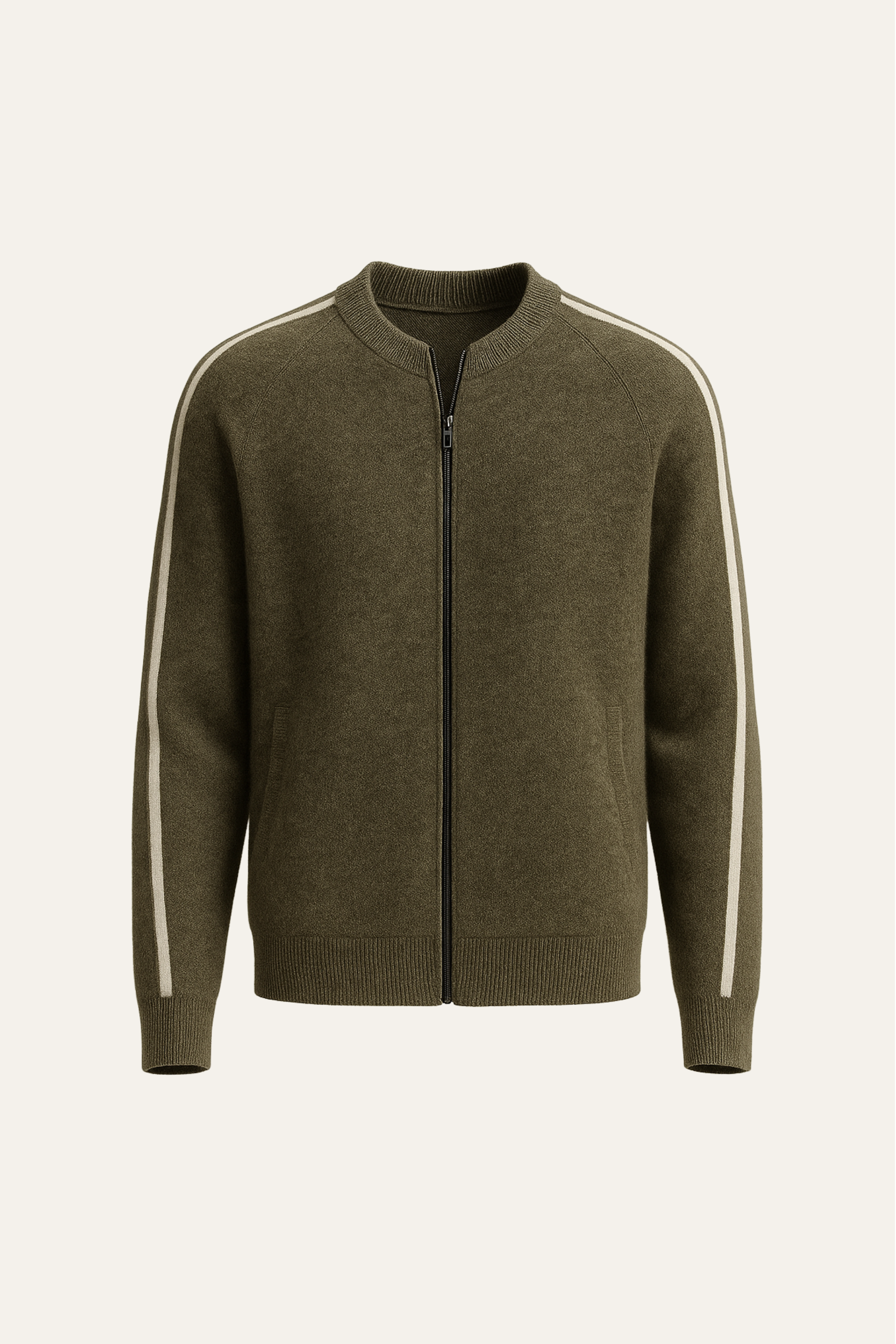 Darilo Cashmere Zip Knit Olive