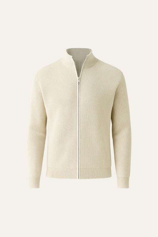 Arelon Cashmere Zip Knit Cream