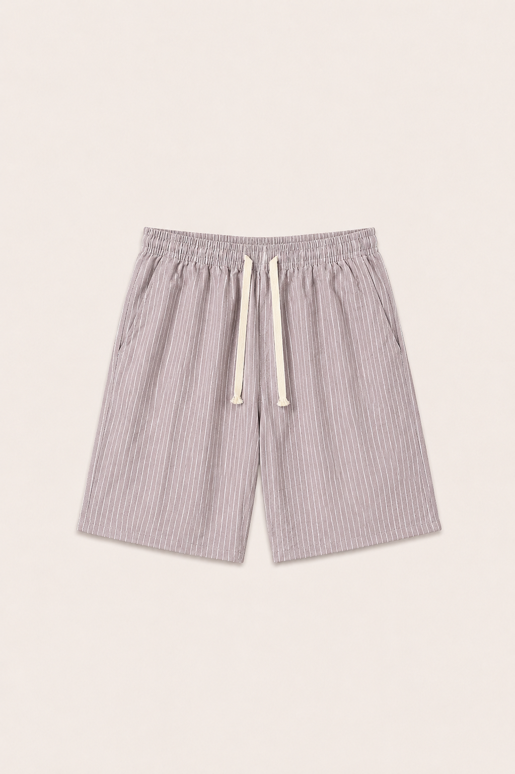 Vilero Cotton Striped Short Purple