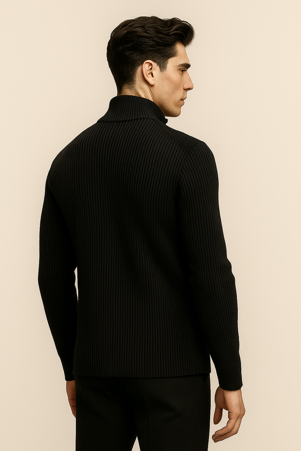 Arelon Cashmere Zip Knit Black