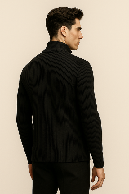 Arelon Cashmere Zip Knit Black