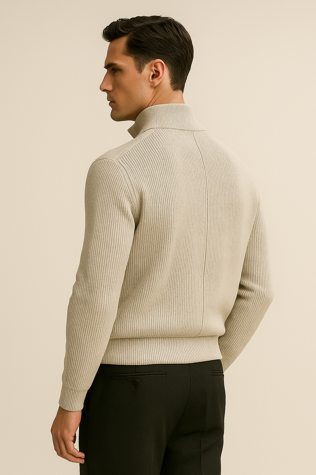 Arelon Cashmere Zip Knit Cream